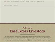 Tablet Screenshot of easttexaslivestock.com